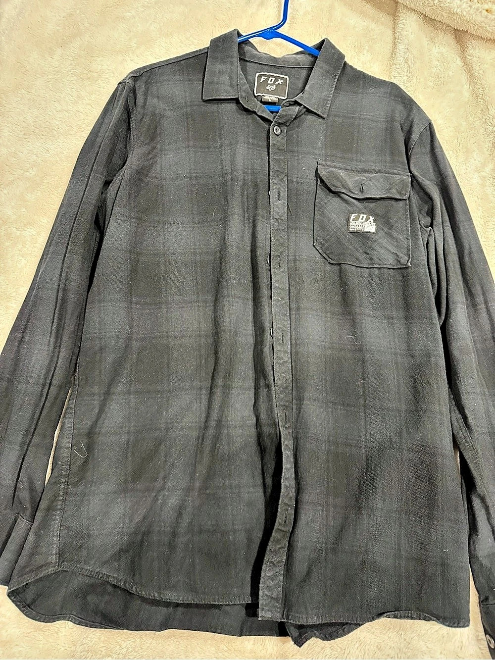 FOX Men's Black Button Down Shirt